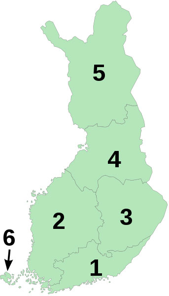 ایالات، استان ها و تقسیمات کشوری فنلاند